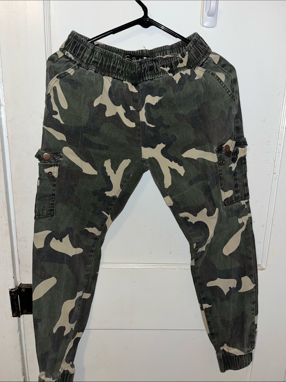 Camo Straight-Leg Cargo Pants - Green